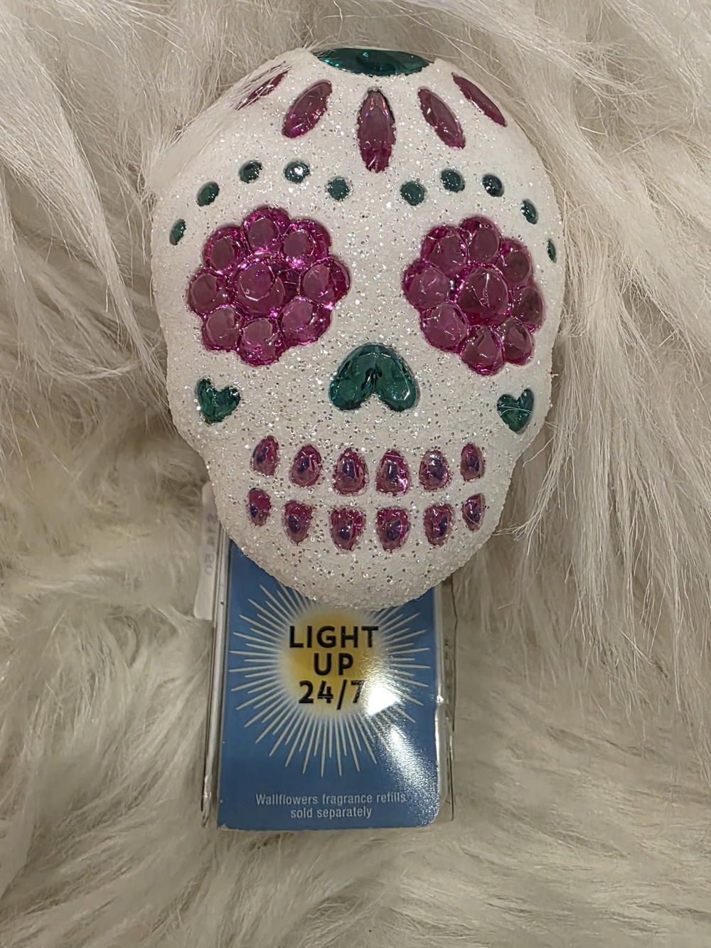 Wallflowers Light Up 24/7 Skull Fragrance Plug-In White